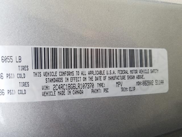 Photo 9 VIN: 2C4RC1BG6LR107370 - CHRYSLER PACIFICA T 