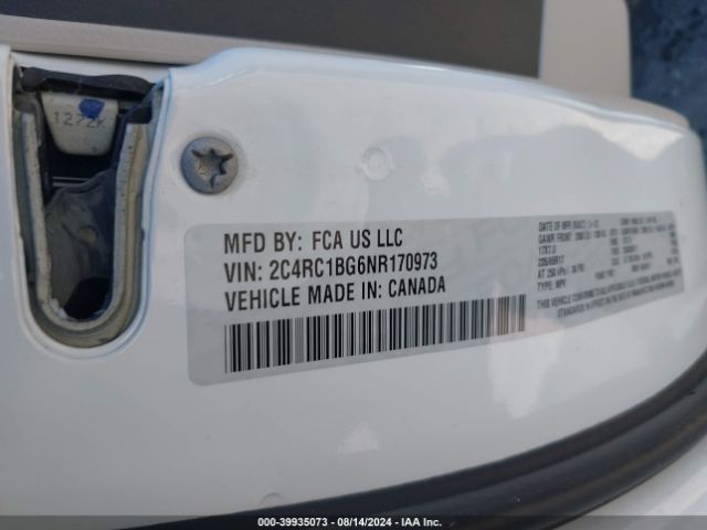 Photo 8 VIN: 2C4RC1BG6NR170973 - CHRYSLER PACIFICA 