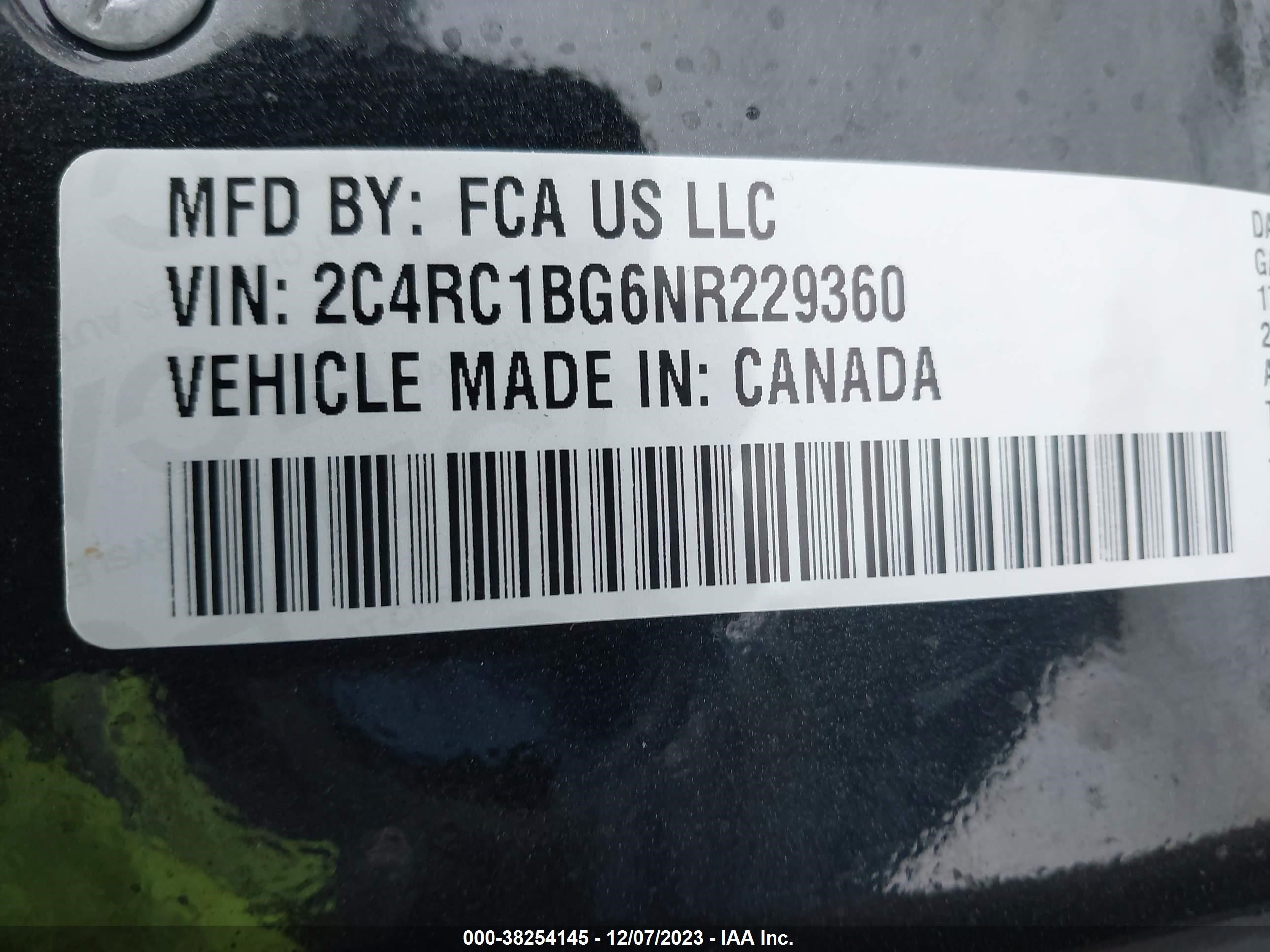 Photo 8 VIN: 2C4RC1BG6NR229360 - CHRYSLER PACIFICA 