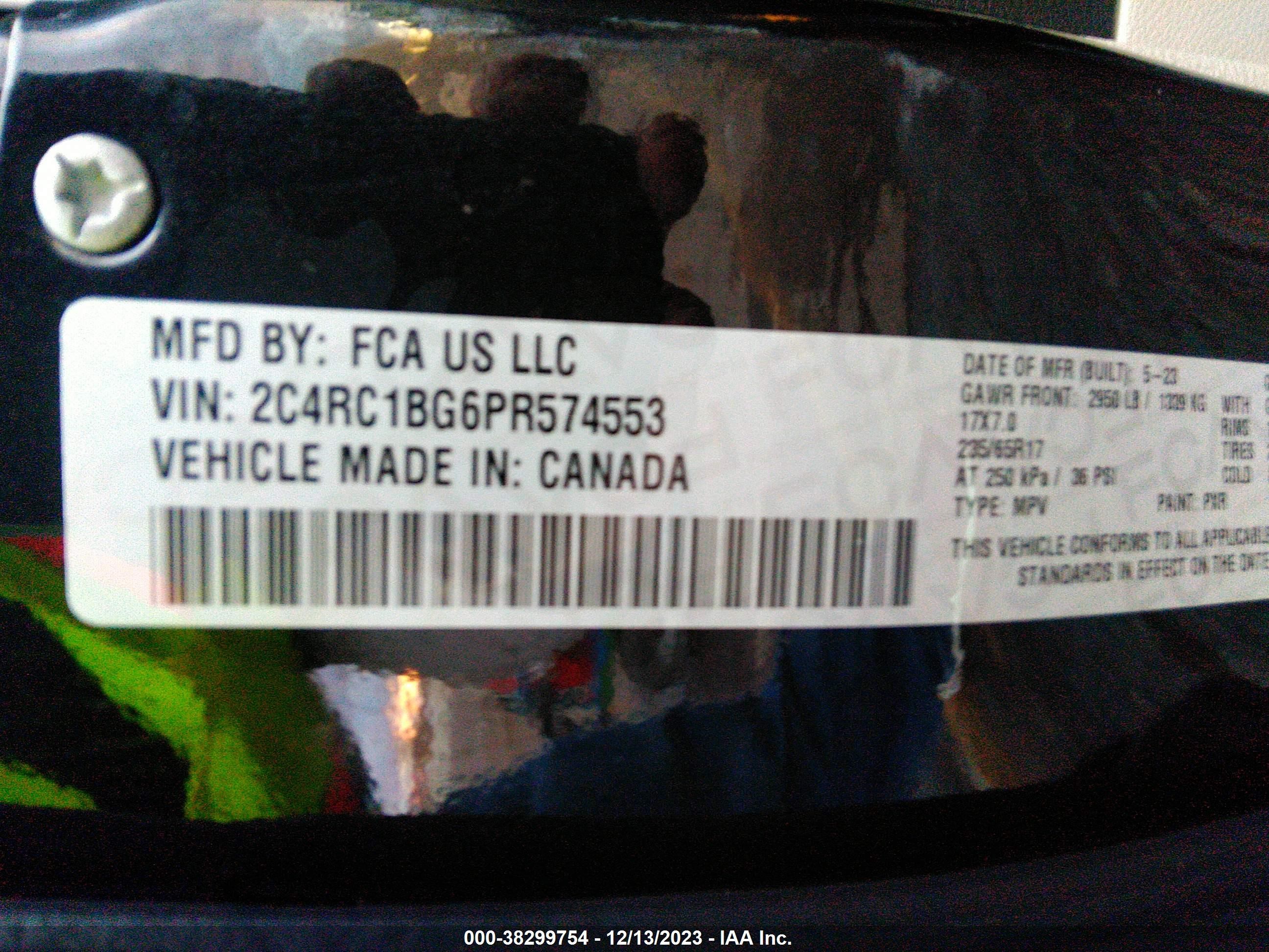 Photo 8 VIN: 2C4RC1BG6PR574553 - CHRYSLER PACIFICA 