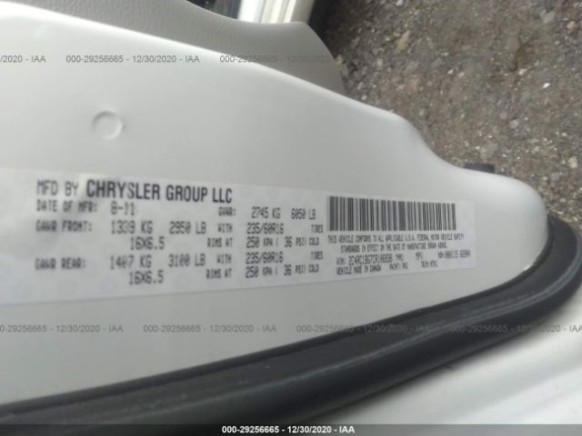 Photo 8 VIN: 2C4RC1BG7CR106938 - CHRYSLER TOWN & COUNTRY 