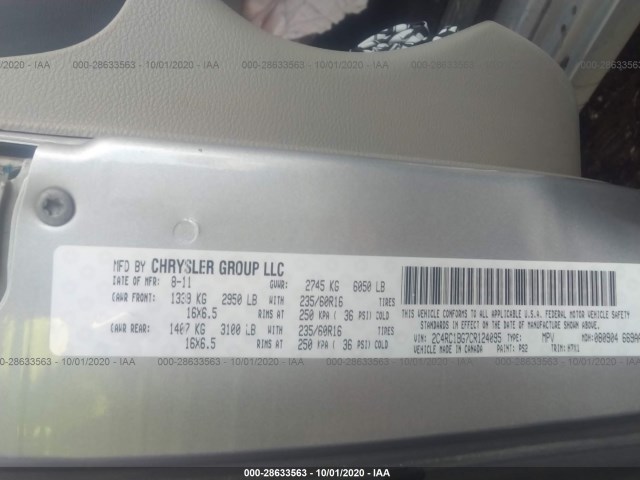 Photo 8 VIN: 2C4RC1BG7CR124095 - CHRYSLER TOWN & COUNTRY 