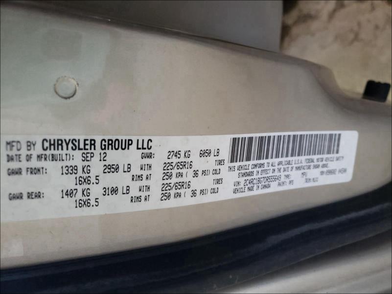 Photo 9 VIN: 2C4RC1BG7DR555649 - CHRYSLER TOWN & COU 