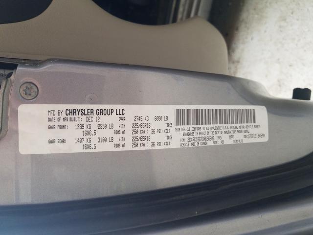 Photo 9 VIN: 2C4RC1BG7DR656609 - CHRYSLER TOWN &AMP COU 