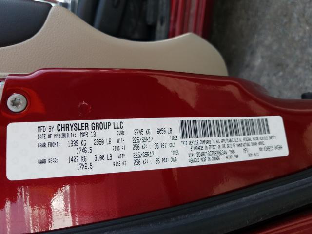 Photo 9 VIN: 2C4RC1BG7DR706344 - CHRYSLER TOWN & COU 