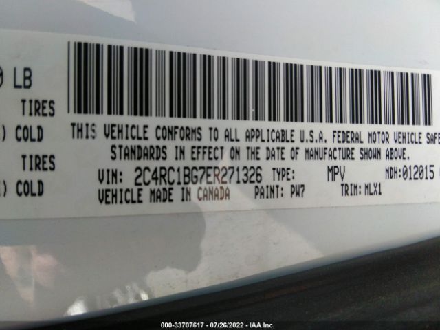 Photo 8 VIN: 2C4RC1BG7ER271326 - CHRYSLER TOWN & COUNTRY 