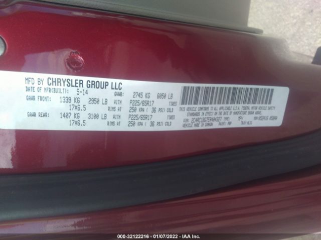 Photo 8 VIN: 2C4RC1BG7ER404327 - CHRYSLER TOWN & COUNTRY 