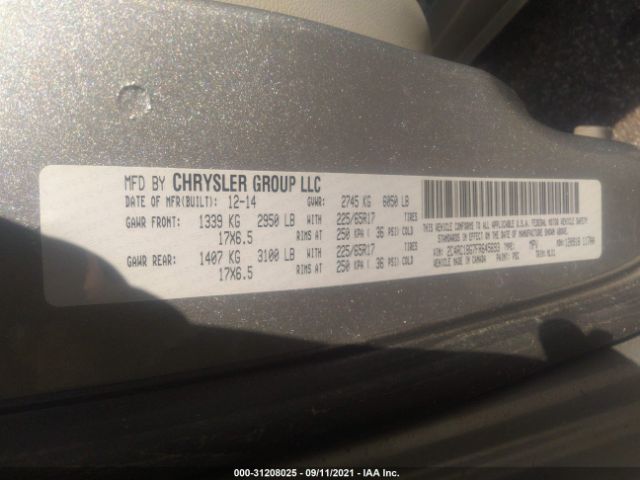 Photo 8 VIN: 2C4RC1BG7FR645693 - CHRYSLER TOWN & COUNTRY 