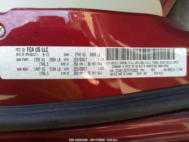 Photo 8 VIN: 2C4RC1BG7FR752923 - CHRYSLER TOWN & COUNTRY 