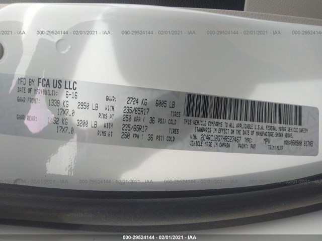 Photo 8 VIN: 2C4RC1BG7HR527467 - CHRYSLER PACIFICA 