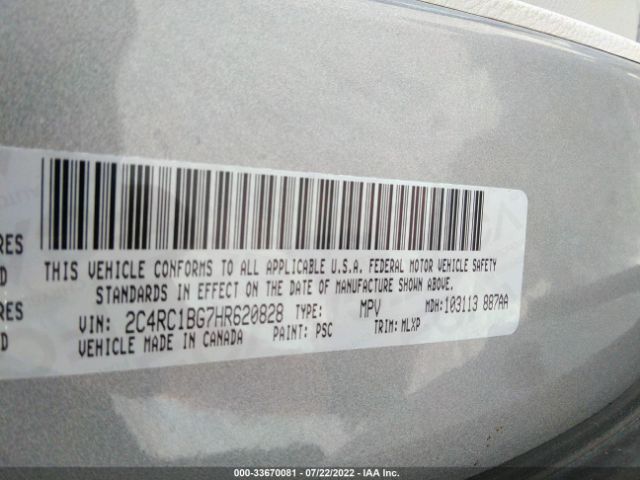 Photo 8 VIN: 2C4RC1BG7HR620828 - CHRYSLER PACIFICA 