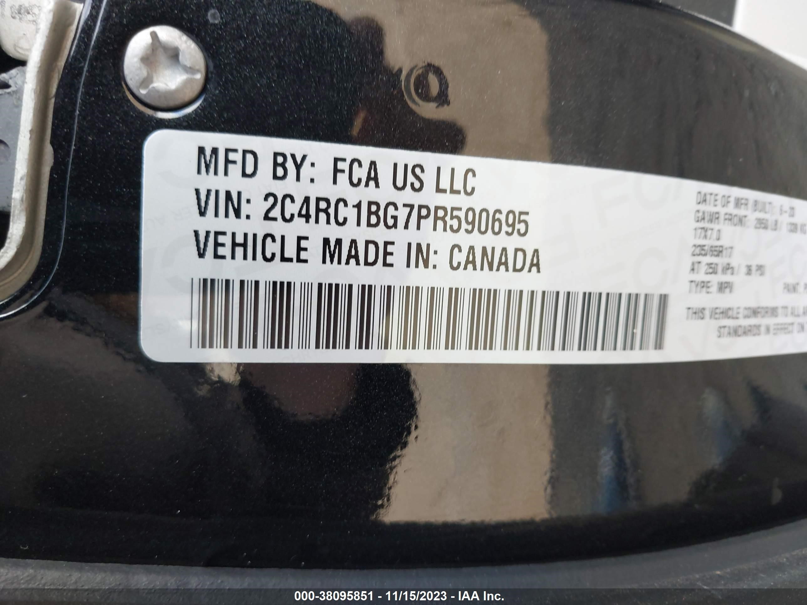 Photo 8 VIN: 2C4RC1BG7PR590695 - CHRYSLER PACIFICA 