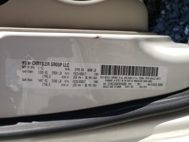 Photo 9 VIN: 2C4RC1BG8CR245685 - CHRYSLER TOWN &AMP COU 