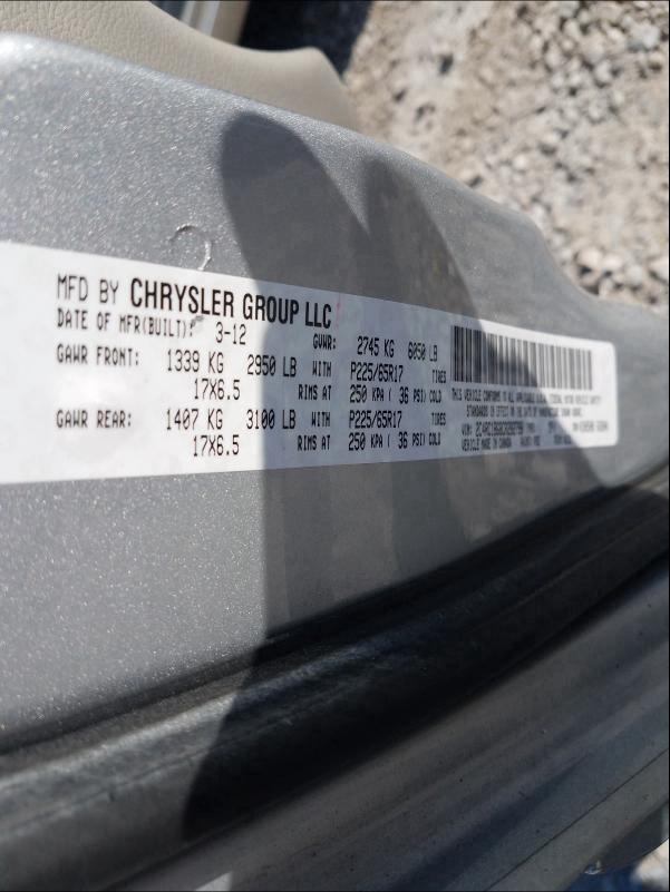 Photo 9 VIN: 2C4RC1BG8CR282798 - CHRYSLER TOWN & COU 