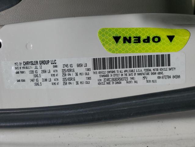 Photo 12 VIN: 2C4RC1BG8DR503723 - CHRYSLER TOWN & COU 