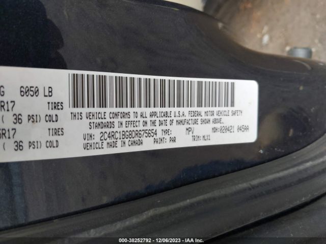 Photo 8 VIN: 2C4RC1BG8DR675654 - CHRYSLER TOWN & COUNTRY 