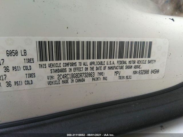 Photo 8 VIN: 2C4RC1BG8DR732063 - CHRYSLER TOWN & COUNTRY 