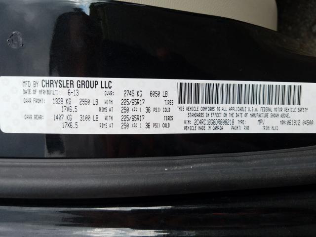 Photo 9 VIN: 2C4RC1BG8DR808218 - CHRYSLER TOWN & COU 