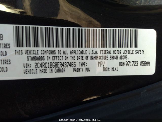 Photo 8 VIN: 2C4RC1BG8ER437465 - CHRYSLER TOWN & COUNTRY 