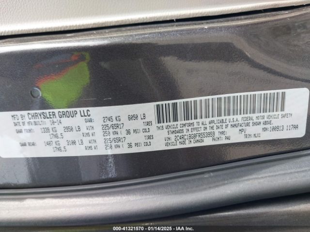 Photo 8 VIN: 2C4RC1BG8FR553959 - CHRYSLER TOWN AND COUNTRY 