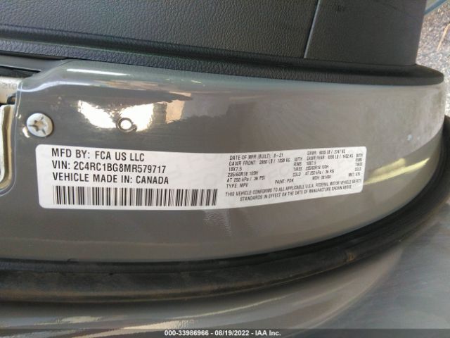 Photo 8 VIN: 2C4RC1BG8MR579717 - CHRYSLER PACIFICA 