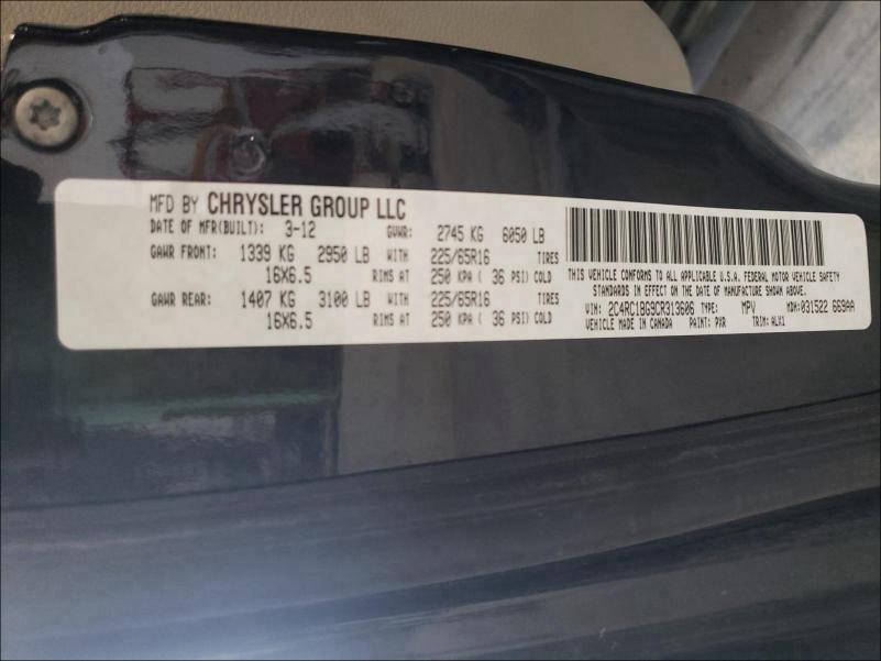 Photo 9 VIN: 2C4RC1BG9CR313606 - CHRYSLER TOWN & COUNTRY 