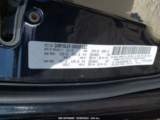 Photo 8 VIN: 2C4RC1BG9CR400955 - CHRYSLER TOWN & COUNTRY 