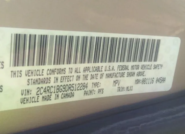 Photo 8 VIN: 2C4RC1BG9DR512284 - CHRYSLER TOWN & COUNTRY 