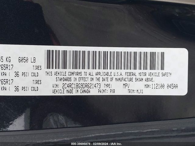 Photo 8 VIN: 2C4RC1BG9DR621473 - CHRYSLER TOWN & COUNTRY 