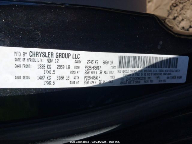 Photo 8 VIN: 2C4RC1BG9DR632232 - CHRYSLER TOWN & COUNTRY 