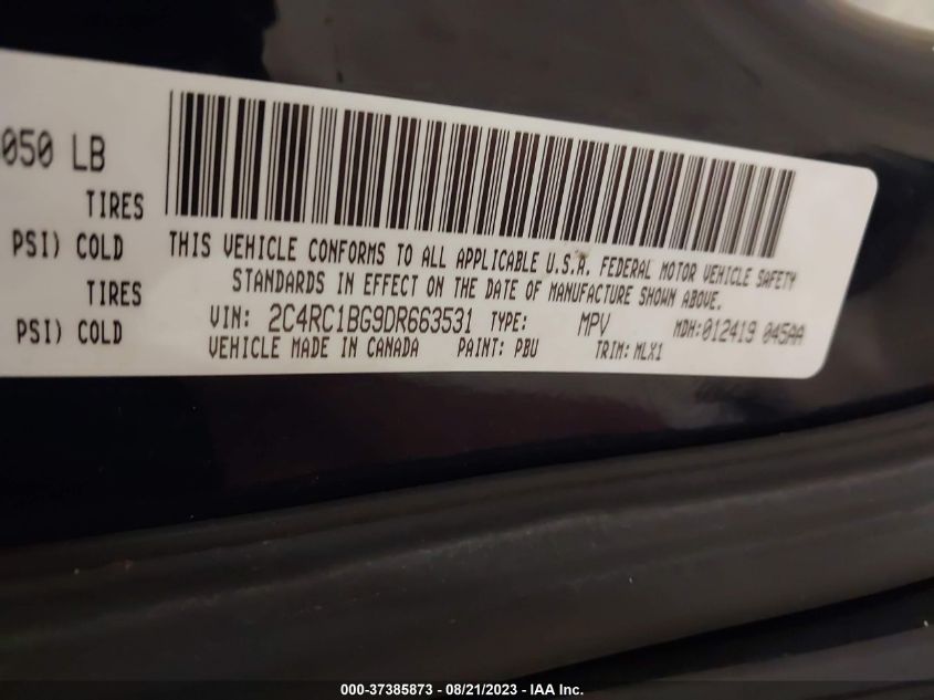 Photo 8 VIN: 2C4RC1BG9DR663531 - CHRYSLER TOWN & COUNTRY 