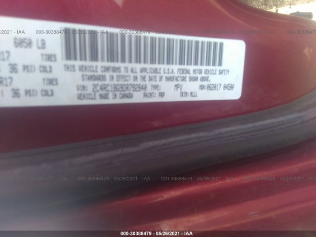 Photo 8 VIN: 2C4RC1BG9DR792840 - CHRYSLER TOWN & COUNTRY 