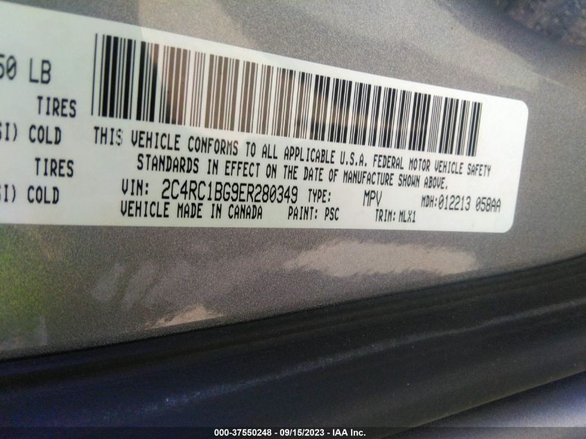 Photo 8 VIN: 2C4RC1BG9ER280349 - CHRYSLER TOWN & COUNTRY 