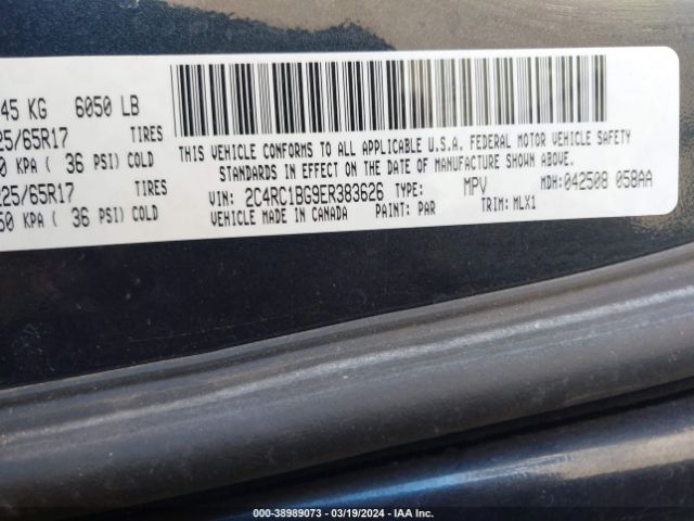 Photo 8 VIN: 2C4RC1BG9ER383626 - CHRYSLER TOWN & COUNTRY 