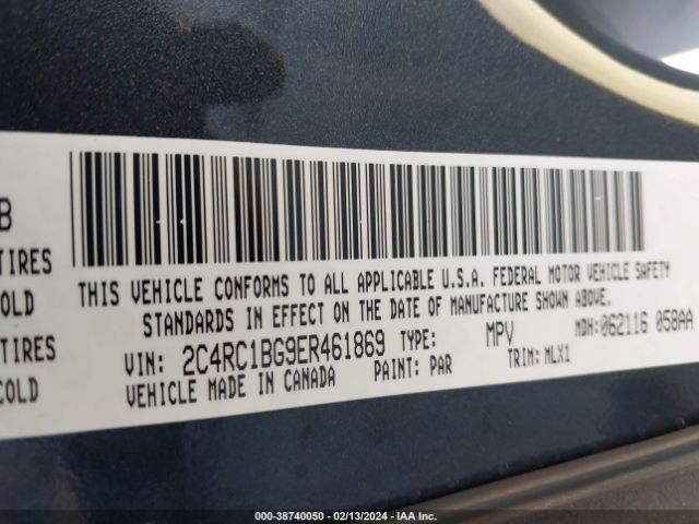 Photo 8 VIN: 2C4RC1BG9ER461869 - CHRYSLER TOWN & COUNTRY 