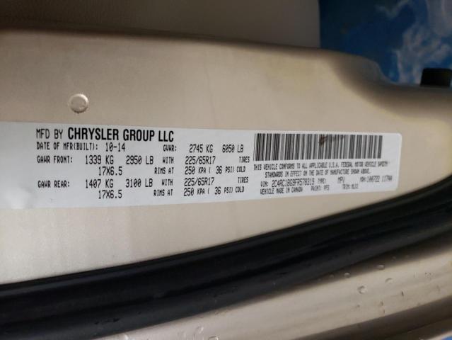 Photo 12 VIN: 2C4RC1BG9FR578319 - CHRYSLER MINIVAN 