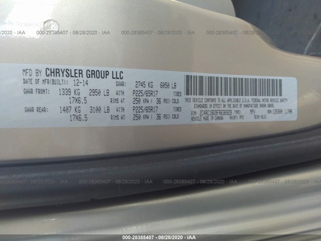 Photo 8 VIN: 2C4RC1BG9FR636929 - CHRYSLER TOWN & COUNTRY 