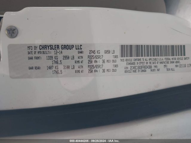 Photo 8 VIN: 2C4RC1BG9FR654380 - CHRYSLER TOWN AND COUNTRY 