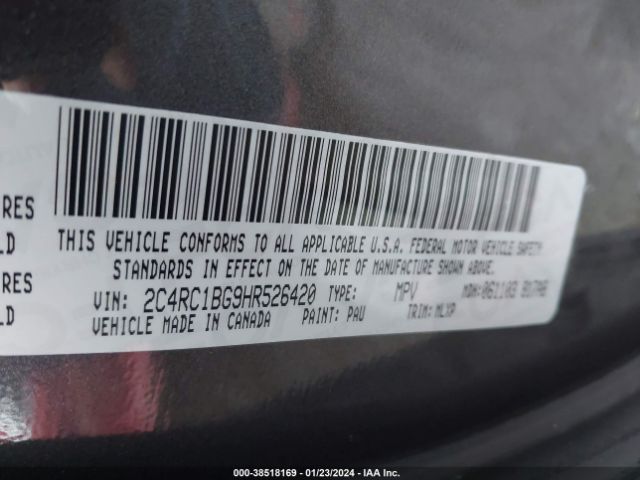 Photo 8 VIN: 2C4RC1BG9HR526420 - CHRYSLER PACIFICA 