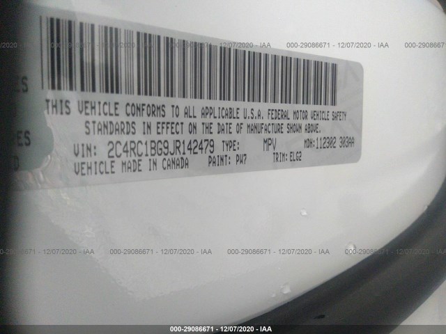 Photo 8 VIN: 2C4RC1BG9JR142479 - CHRYSLER PACIFICA 