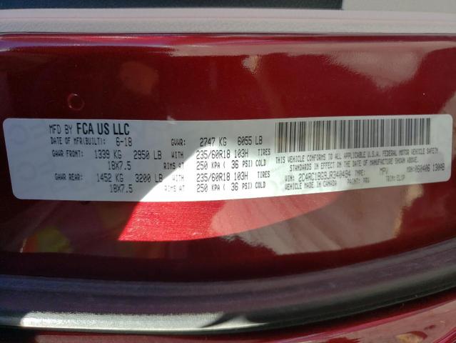 Photo 9 VIN: 2C4RC1BG9JR340494 - CHRYSLER PACIFICA T 