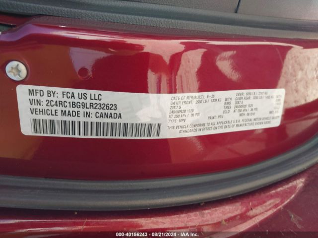 Photo 8 VIN: 2C4RC1BG9LR232623 - CHRYSLER PACIFICA 