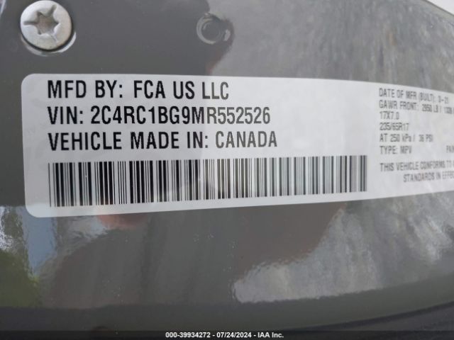 Photo 8 VIN: 2C4RC1BG9MR552526 - CHRYSLER PACIFICA 