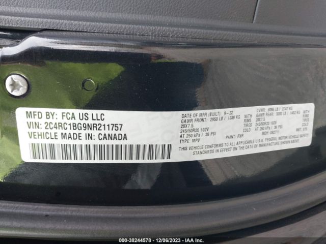 Photo 8 VIN: 2C4RC1BG9NR211757 - CHRYSLER PACIFICA 