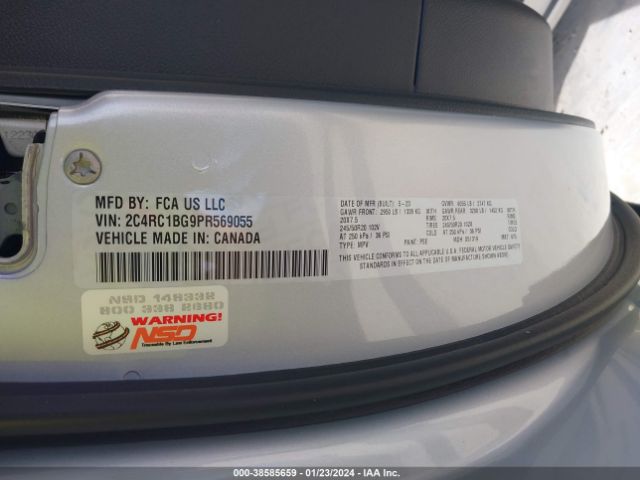 Photo 8 VIN: 2C4RC1BG9PR569055 - CHRYSLER PACIFICA 