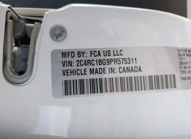 Photo 8 VIN: 2C4RC1BG9PR575311 - CHRYSLER PACIFICA 