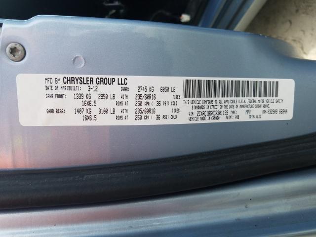 Photo 9 VIN: 2C4RC1BGXCR301139 - CHRYSLER TOWN &AMP COU 