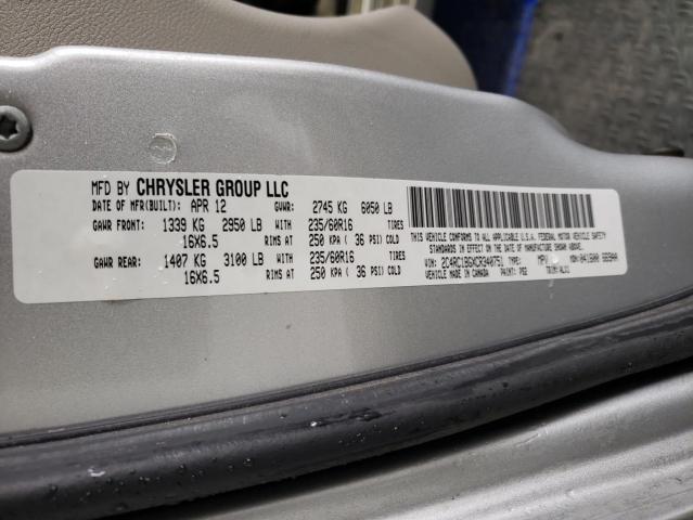 Photo 12 VIN: 2C4RC1BGXCR340751 - CHRYSLER MINIVAN 