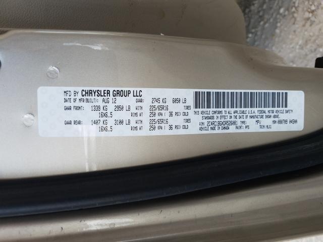 Photo 9 VIN: 2C4RC1BGXDR526081 - CHRYSLER TOWN & COU 