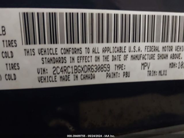 Photo 8 VIN: 2C4RC1BGXDR630859 - CHRYSLER TOWN & COUNTRY 